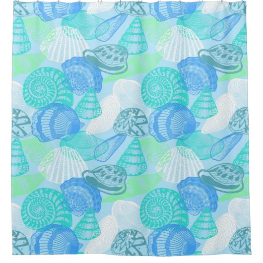 Muscheln Duschvorhang (Vorderseite)