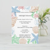 Muscheln Einladung (Stehend Vorderseite)