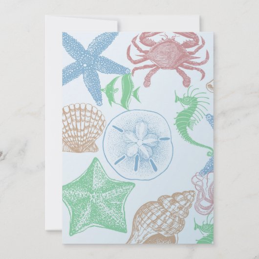 Muscheln Einladung (Rückseite)