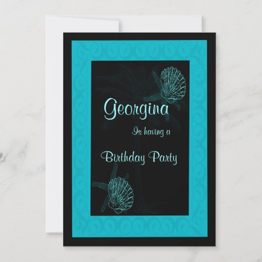 Muscheln Einladung (Vorderseite)