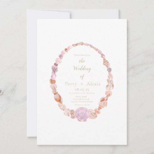 Muscheln Einladung (Vorderseite)