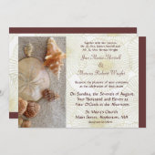 Muscheln Einladung zur Hochzeit (Vorne/Hinten)