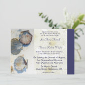 Muscheln Einladung zur Hochzeit (Stehend Vorderseite)