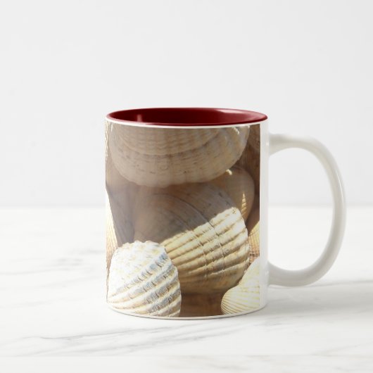 Muscheln, exotischer tropischer Sommer-Strand-Tass Zweifarbige Tasse (Rechts)