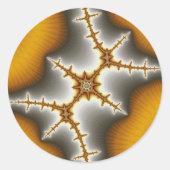 Muscheln - Fraktal-Aufkleber Runder Aufkleber (Vorderseite)