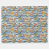 Muscheln für die Anker-Lebenslinie der Streifenmus Fleecedecke (Vorderseite (Horizontal))