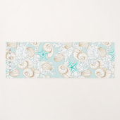 Muscheln für Küstenstrände Monogram Yoga Mat Yogamatte (Vorderseite (Horizontal))