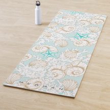 Muscheln für Küstenstrände Monogram Yoga Mat