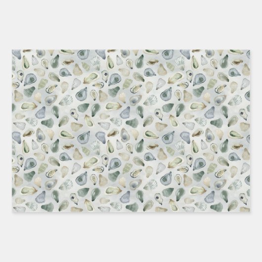 Muscheln für Wasserfarben Geschenkpapier Set (Vorderseite 3)