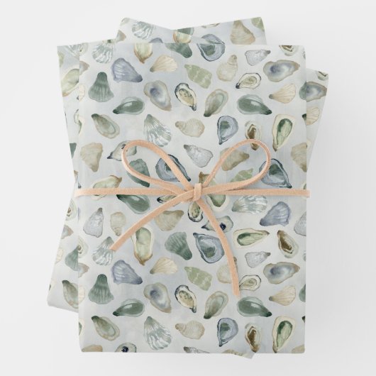 Muscheln für Wasserfarben Geschenkpapier Set (Beispiel)