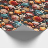 Muscheln Geschenkpapier (Ecke)