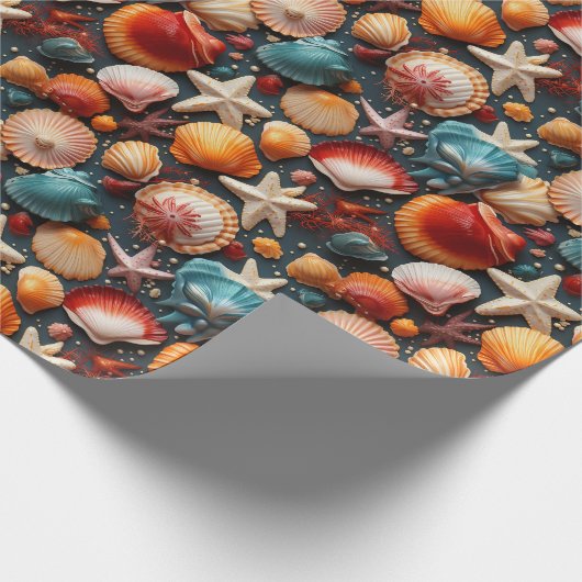 Muscheln Geschenkpapier (Ecke)
