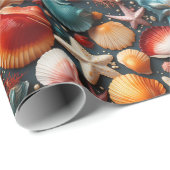 Muscheln Geschenkpapier (Rolleneckpunkt)