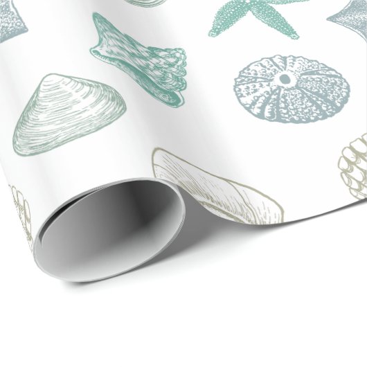 Muscheln Geschenkpapier (Rolleneckpunkt)
