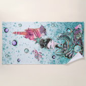 *~* Muscheln Glitzer Meerjungfrau Meeresschildkröt Strandtuch (Vorderseite)