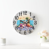 Muscheln Große Wanduhr (Zuhause)