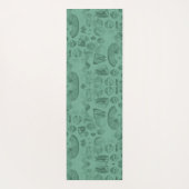 Muscheln grüne Stuhlensammlung Yogamatte (Rückseite)