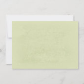 Muscheln Hochzeit am grünen Strand Save the Date Einladung (Rückseite)