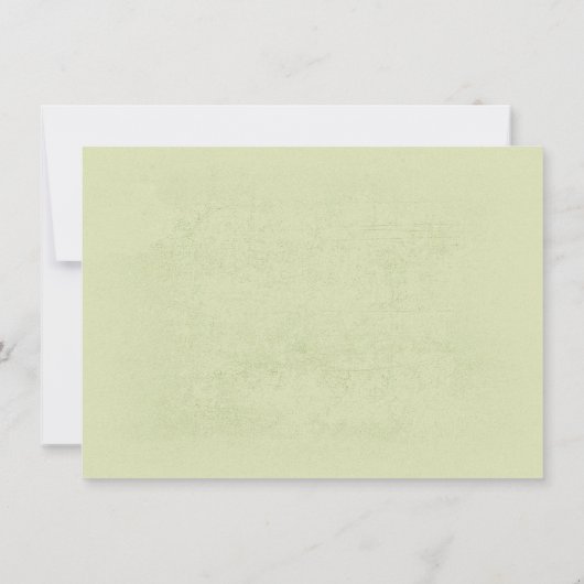 Muscheln Hochzeit am grünen Strand Save the Date Einladung (Rückseite)