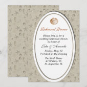 Muscheln Hochzeit Probe Abendessen Einladung (Vorne/Hinten)