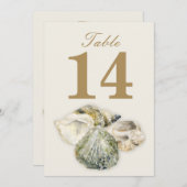 Muscheln Hochzeit Tischnummern (Vorne/Hinten)