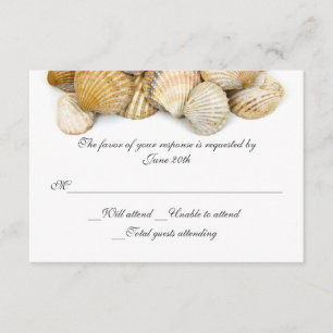 Muscheln Hochzeiten-RSVP-Karte RSVP Karte