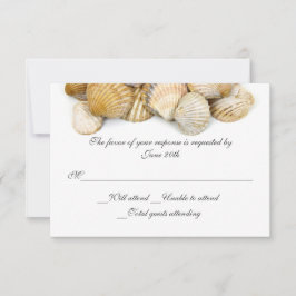 Muscheln Hochzeiten-RSVP-Karte RSVP Karte