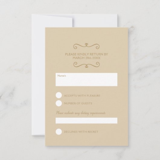 Muscheln Hochzeitsfeiern an der feinen Kunst RSVP Karte (Rückseite)