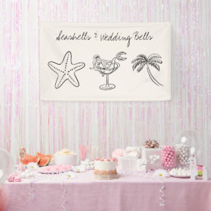 Muscheln & Hochzeitsglocken Junggesellinnenabschie Banner