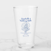 Muscheln & Hochzeitsglocken Küstenlinie Bacheloret Glas (Vorderseite)