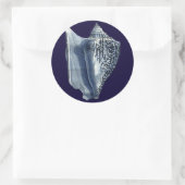 MUSCHELN I RUNDER AUFKLEBER (Tasche)