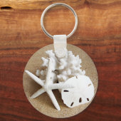 Muscheln im Sand Schlüsselanhänger (Vorderseite)