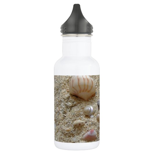 Muscheln im Sand Trinkflasche (Links)