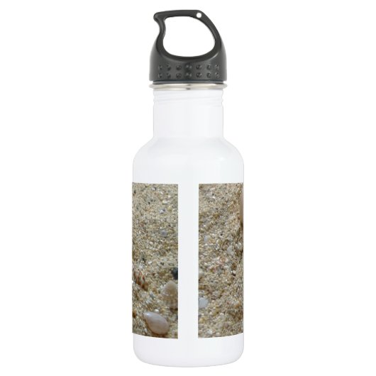 Muscheln im Sand Trinkflasche (Rückseite)