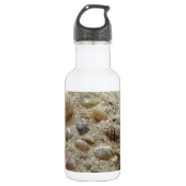 Muscheln im Sand Trinkflasche (Vorderseite)