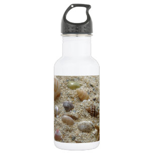 Muscheln im Sand Trinkflasche