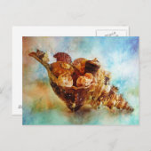 Muscheln im Wasser eines Pferdes Postkarte (Vorne/Hinten)