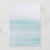 Muscheln im Wasserfarben Ocean Beach Hochzeitdetai Begleitkarte (Rückseite)