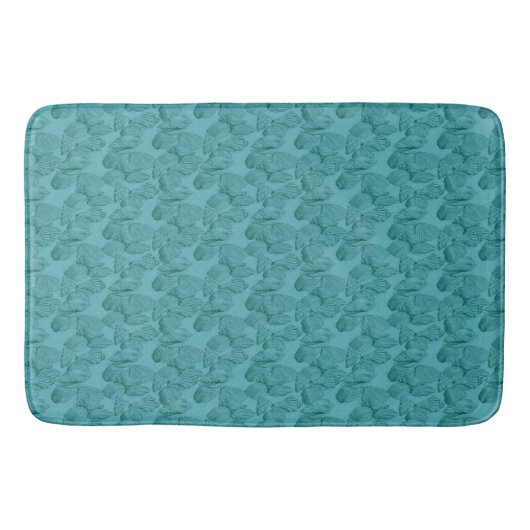 Muscheln in Aqua Bath Mat Badematte (Vorderseite)