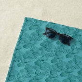 Muscheln in Aqua Beach Handtuch (Beispiel)