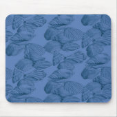 Muscheln in Blau Mousepad (Vorne)