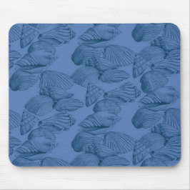 Muscheln in Blau Mousepad