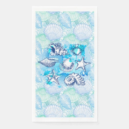 Muscheln in blau serviette (Vorderseite)