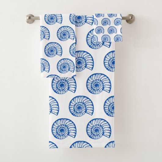 Muscheln in Blau und Weiß Badhandtuch Set (Insitu)