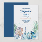 Muscheln in blauer Einladung (Vorne/Hinten)