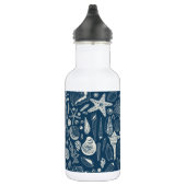 Muscheln in dunkelblau edelstahlflasche (Rechts)