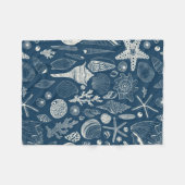 Muscheln in dunkelblau fleecedecke (Vorderseite (Horizontal))
