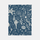 Muscheln in dunkelblau fleecedecke (Vorderseite)