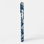 Muscheln in dunkelblau iPhone hülle (Linke Seite)