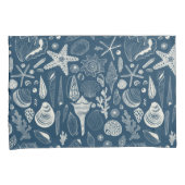 Muscheln in dunkelblau kissenbezug (Vorderseite-Rechts)